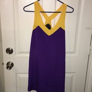 Purple and Gold dress